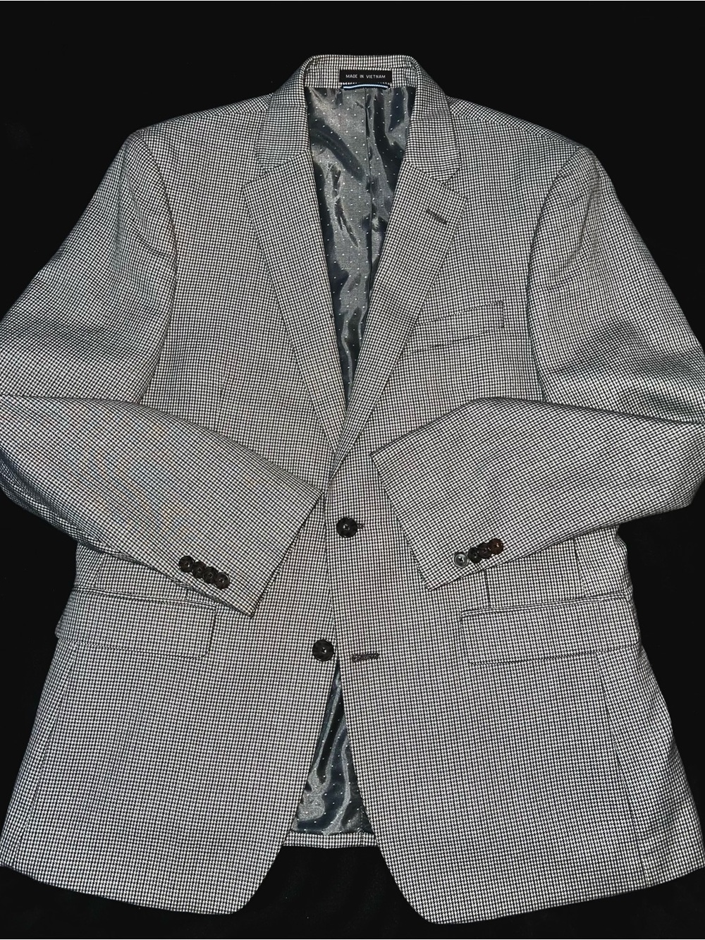 Tommy Hilfiger Light Gray Micro-Pattern Sport Coat